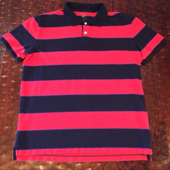 GAP Other - GAP Red Multi Stripe Rugby Polo Shirt